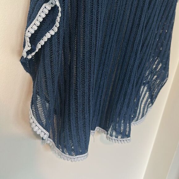 FRANCESCA'S Navy & White Swim Cover Up O/S - Picture 3 of 6